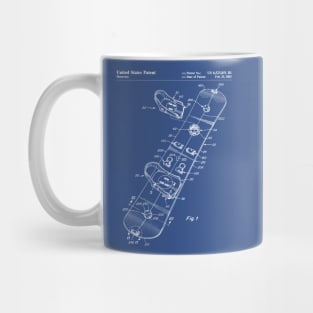 Snowboard Patent - Snowboarding Art - Blueprint Mug